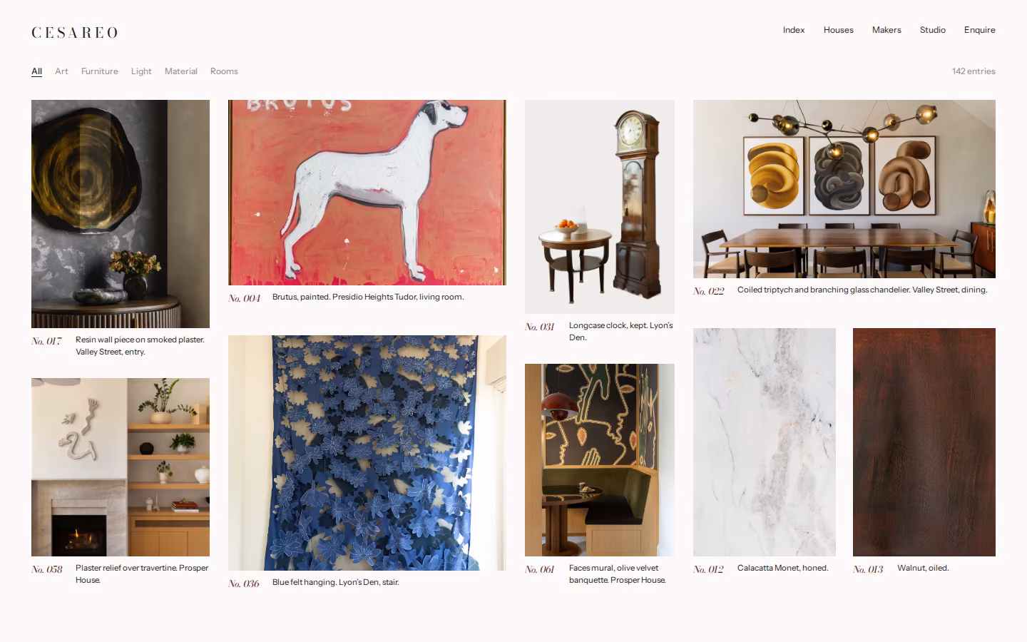 The Collector homepage mockup
