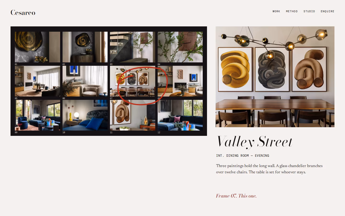 The Director homepage mockup